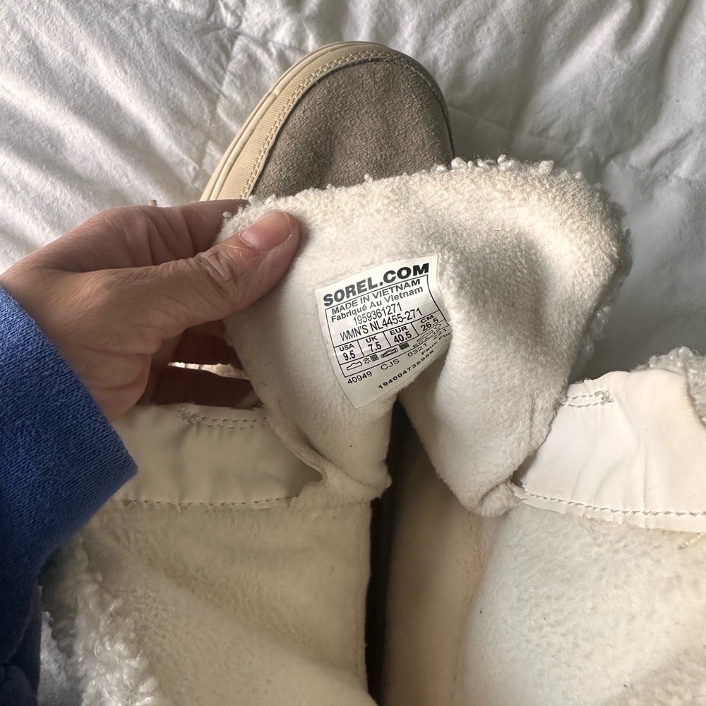 Sorel Cream and Tan Cozy High-Tops - Picture 3 of 6